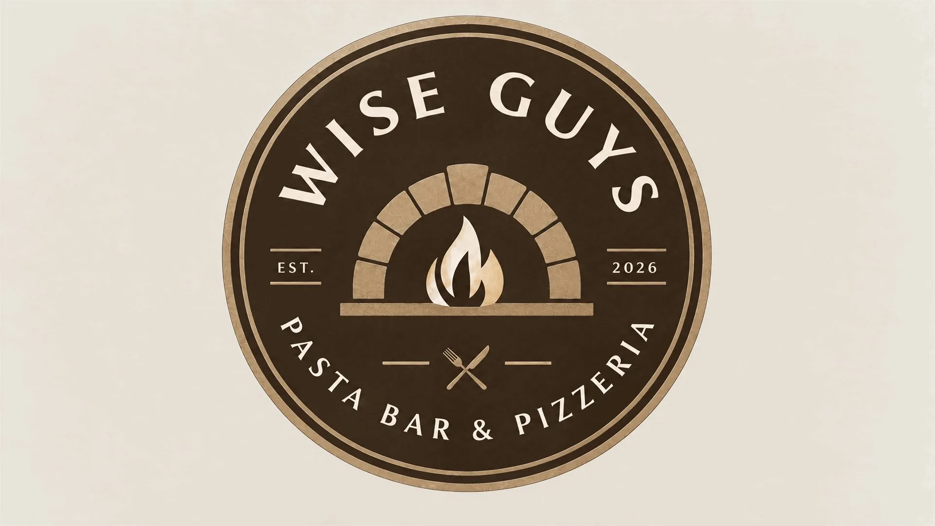 Wise Guys Pizzeria Logo Design